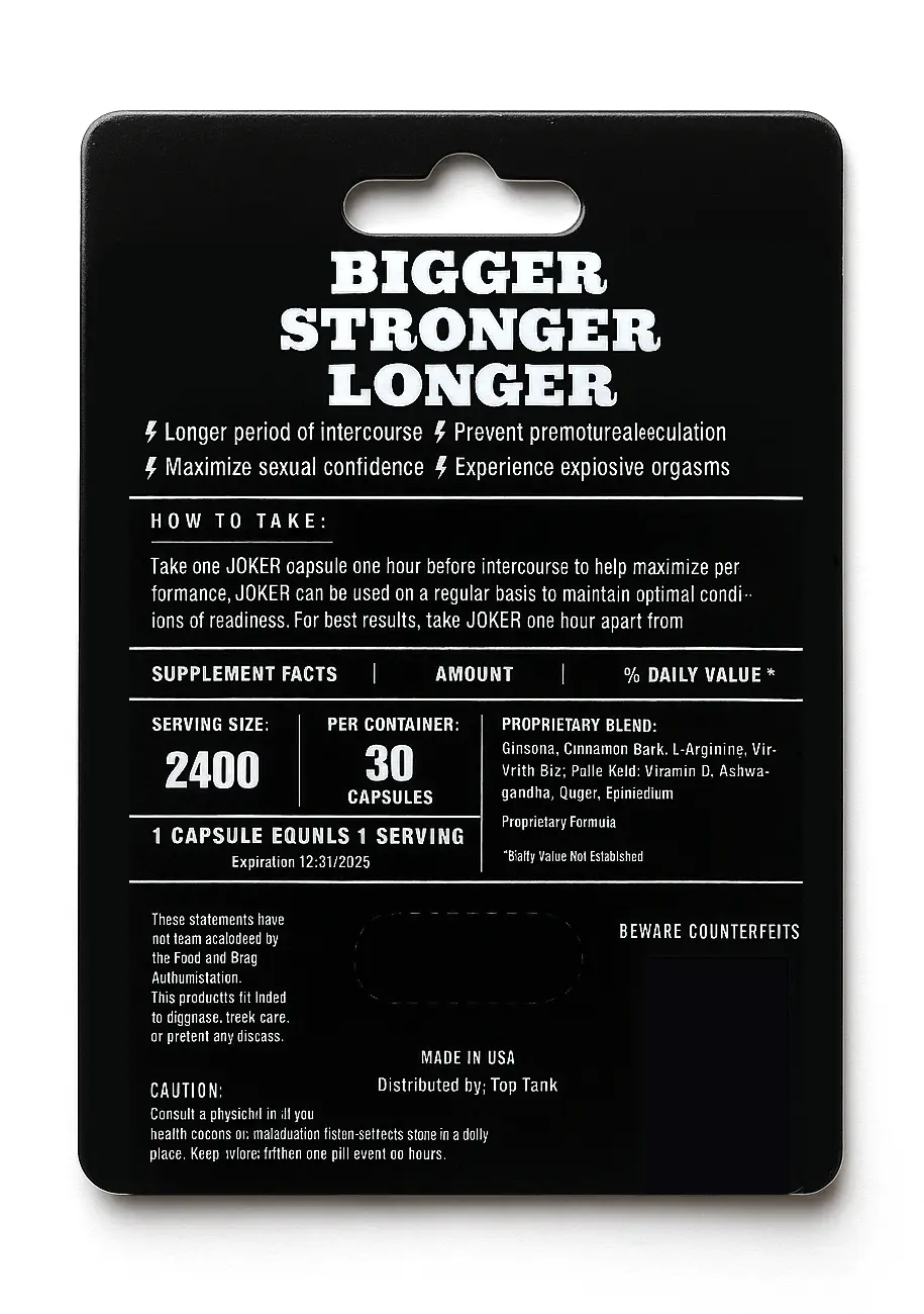 Joker Male Enhancement + Energy Pill - 1 Capsule