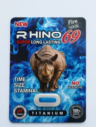 Rhino 69 Super Long Lasting - Fire 500K Titanium Male Enhancement Pill