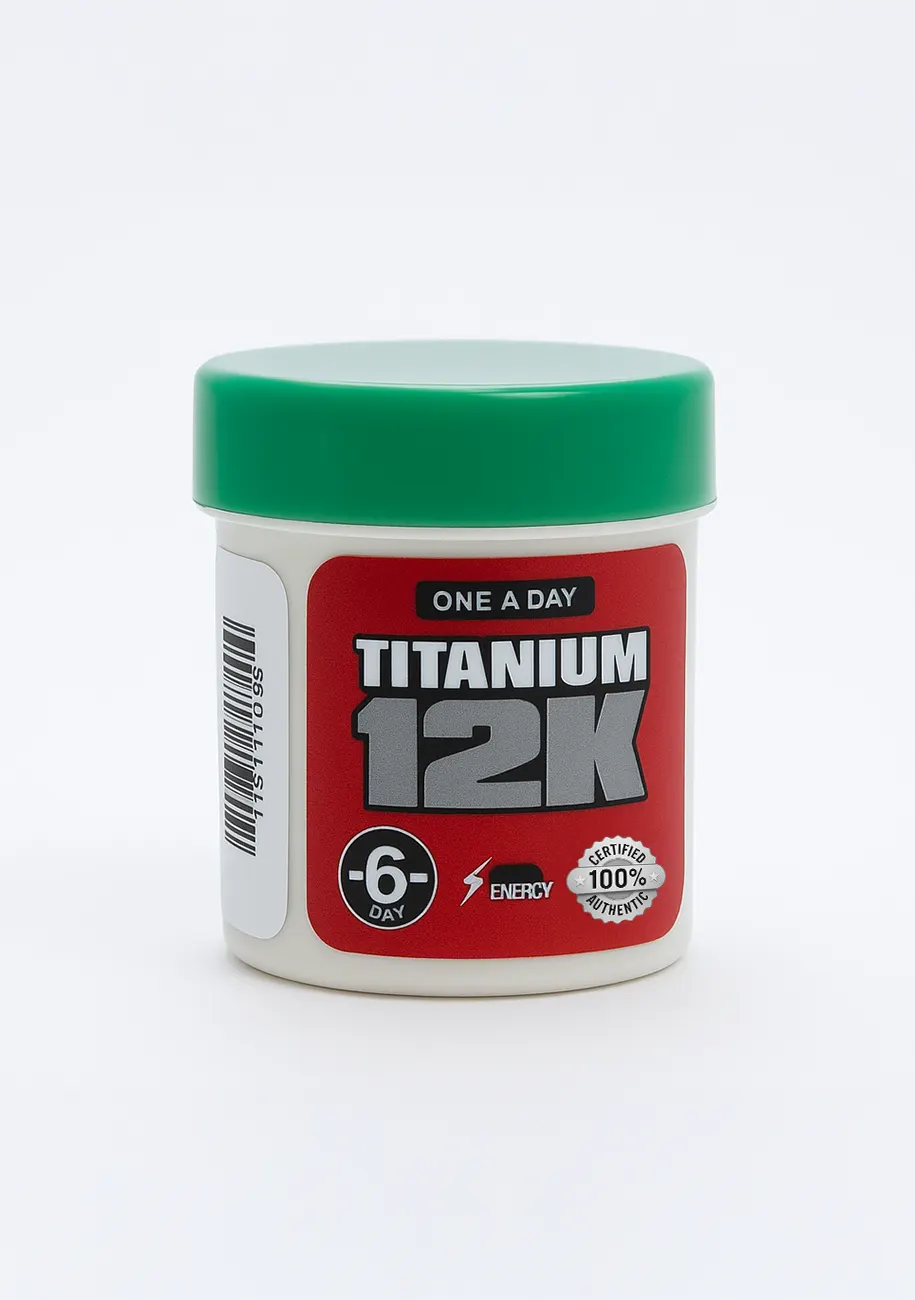 Titanium 12K- Male Enhancement + Energy Capsule 6-pack