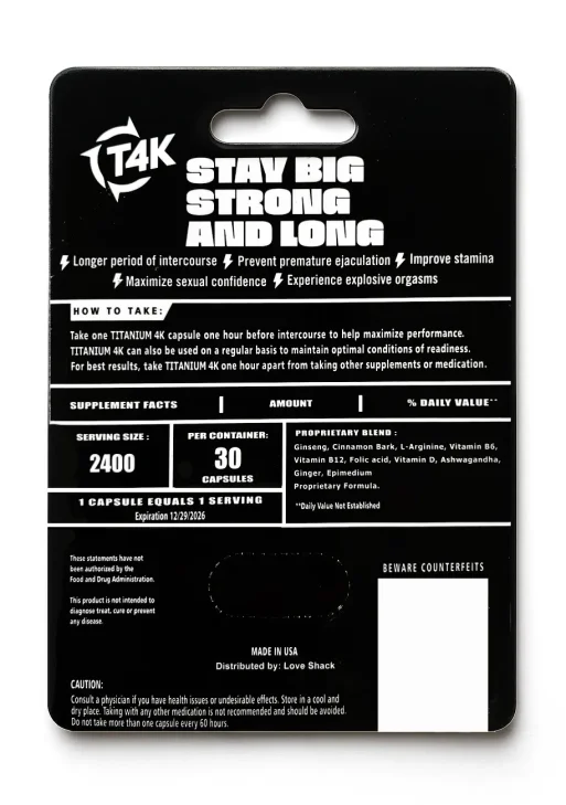 Titanium 4K - Male Enhancement + Energy