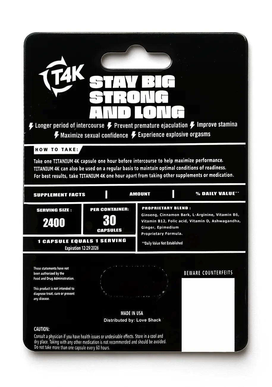 Titanium 4K - Male Enhancement + Energy
