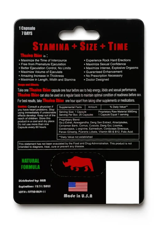 Titanium Rhino Extreme Male Performance + Energy Capsule