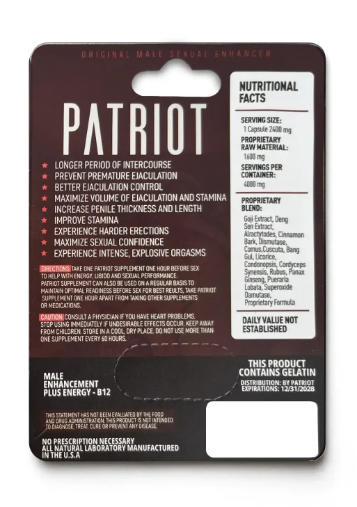 PATRIOT™ Male Enhancement Pill