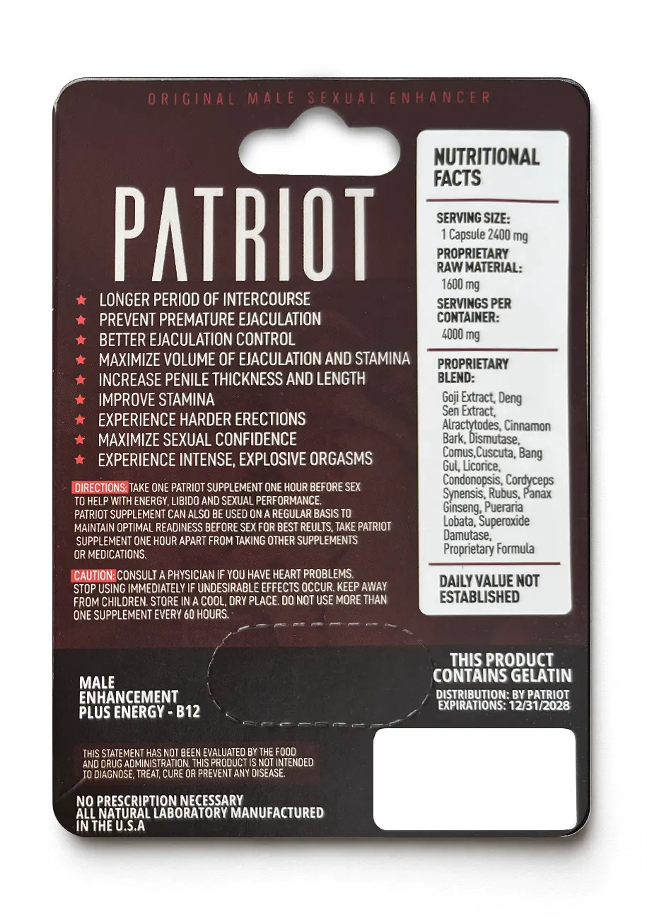 PATRIOT™ Male Enhancement Pill