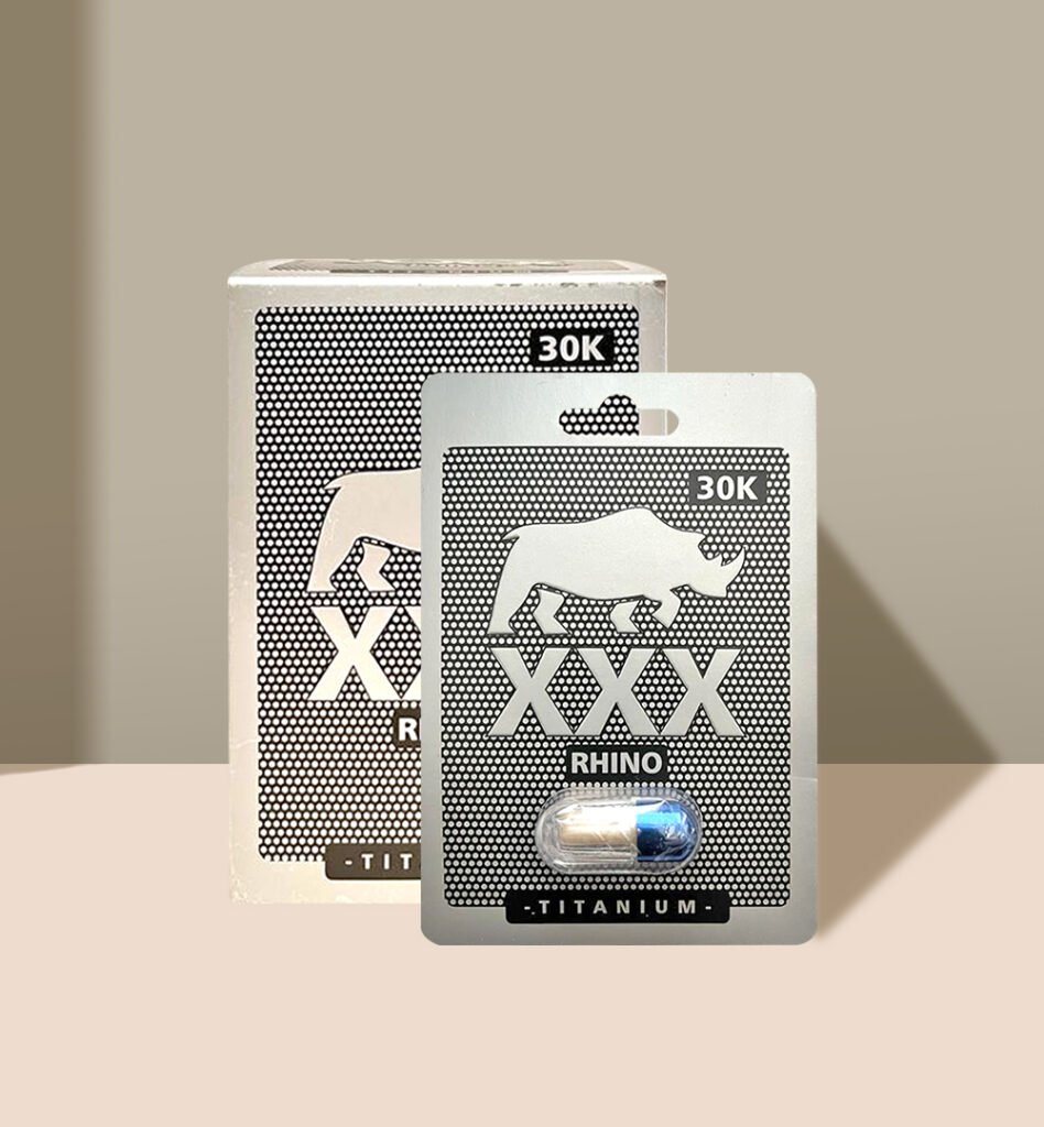 Titanium Rhino 30K product packaging with a graphic rhinoceros silhouette.