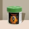 Rhino XL pill bottle with green cap and fiery rhino graphic